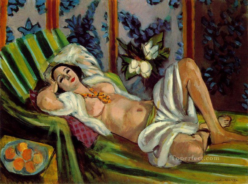 Odalisca con magnolias desnuda 1923 fauvismo abstracto Henri Matisse Pintura al óleo